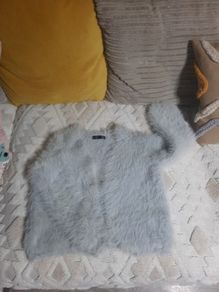 fab grey fluffy cardigan