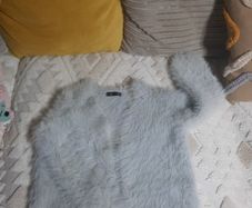 fab grey fluffy cardigan