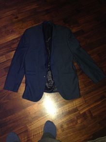 Mens navy blue suit jacket, size 40...medium to large fit