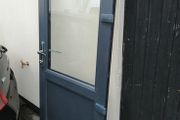 pvc door with electronic cat flap.