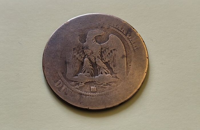 1863 Napoleon III Dix Centimes