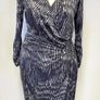 Ghost Dark Grey Print Wrap Dress - Size 10 Image 6