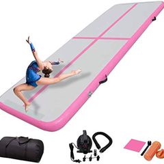 FREE EXPRESS SHIPPING Air Gymnastics Track Tumbling Mat/Inflatable Gymnastics Tumble Track Gym Mat for Home Use/Training/Cheerleading/Yoga/Water Fun