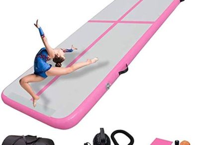 FREE EXPRESS SHIPPING Air Gymnastics Track Tumbling Mat/Inflatable Gymnastics Tumble Track Gym Mat for Home Use/Training/Cheerleading/Yoga/Water Fun