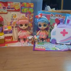 Kindi Kids dolls and supermarket &hospital sets