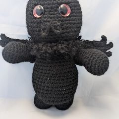 handmade crochet mothman