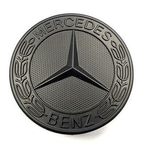 Mercedes Benz Sport A2048170616 Black Bonnet Badge - 57mm New - C E S Clk Amg Class Emblem Mercedes Benz Logo Laurel Wreath