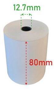 1 Ply Thermal Till Rolls 80x80mm - White 20 Per Box