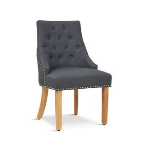 Barhorst Fabric Upholstered Side Chair in Grey