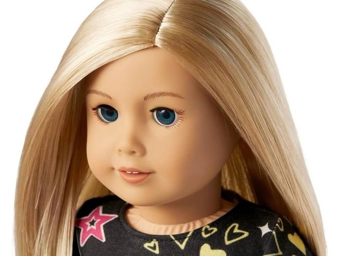 American Girl 18-Inch Truly Me Doll with Dark-Blue Eyes, Blonde Hair wearing show your wild side outfit  EUC
