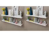 Wall Shelves 4 pcs White 120 cm