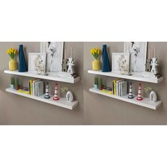 Wall Shelves 4 pcs White 120 cm