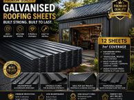 main image for ad 12 x corrugated galvanised metal sheets