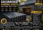 12 x Trapezoidal Sheet 129 cm x 45 cm Roof sheets galvanised