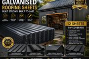 12 x Trapezoidal Sheet 129 cm x 45 cm Roof sheets galvanised