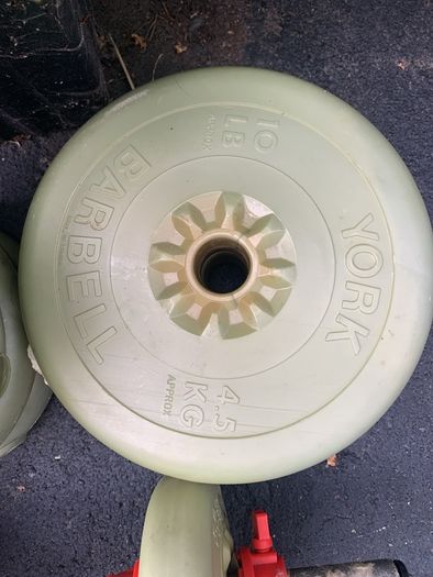 Set of York plastic weights