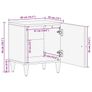 Bedside Cabinets 2 pcs 40x33x46 cm Solid Wood Mango Image 3