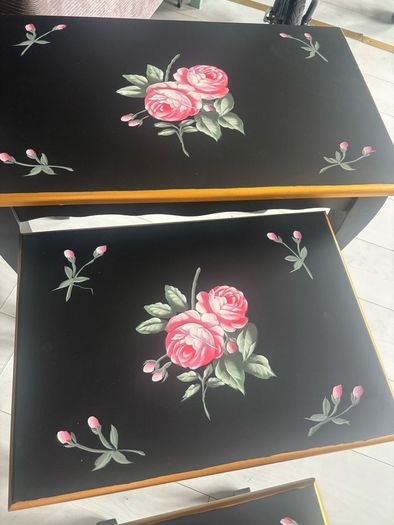 Set of black side tables new