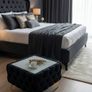 Sale !!! Chesterfield Velvet Square Coffee Table with Glass 63x63x45cm Image 4