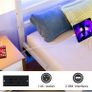 Single Bed Frame with Headboard & LED Lights,Heavy Duty Metal Platform Bed Frame with Charging Station Image 6