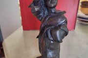 Genesis bronze statue of a boy in man's uniform In perfect condition.