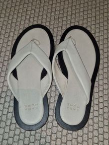 Zara home leather flip flops