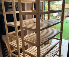 2 Bamboo shelving units - 6 Tier perfect condition