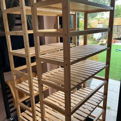 2 Bamboo shelving units - 6 Tier perfect condition