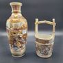 Japanese Meiji Satsuma Antique Vase & Bucket 19th Century Image 2