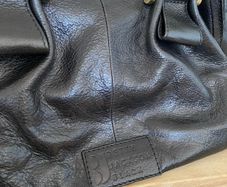 Betty Jackson Black large black leather hobo tote shoulder bag