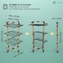 3-Tier Folding Tower Clothes Airer Image 5
