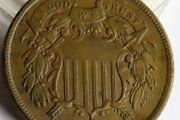 USA Civil War 2 Cents 1865 Rare "Union Shield"