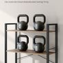 Bookcase with 6 levels in industrial design oak rustic brown  black walnut Image 5