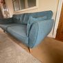French Connection DFS Zinc Sofa Suite in Teal - 4 seater, 3 seater & Cuddler Image 6