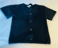 Stunning COS mohair short sleeve cardigan black - size XS
