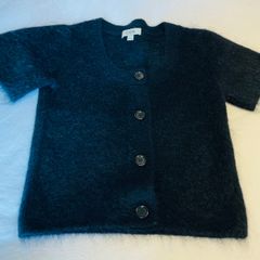 Stunning COS mohair short sleeve cardigan black - size XS
