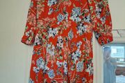 Ladies Red Floral Dress