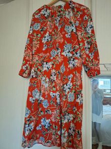 Ladies Red Floral Dress