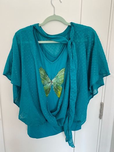 [clothes for adults] Hand painted butterfly top by Orsay, brand new, size 38/10/medium