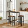 Dining Set Bar Table Set Bar Table with 2 Bar Stools Image 2