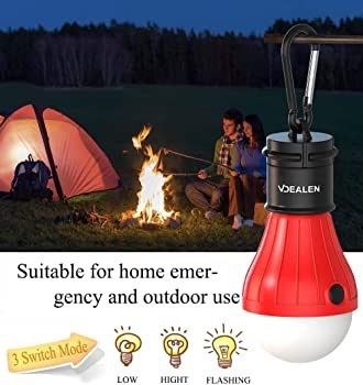 LED Tent Lantern Lamp Emergency Light Battery Powered Waterproof Portable Bulb for Hiking Fishing Camping Household Car Repairing  4 Pack (FREE POSTAGE)