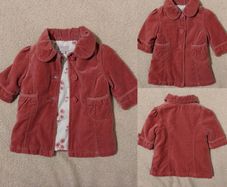 Monsoon Designer pink velvet Coat