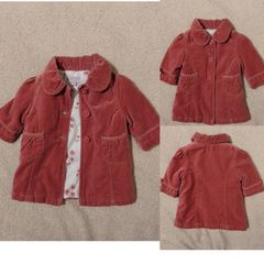 Monsoon Designer pink velvet Coat