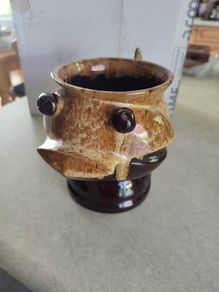 Vintage Retos Shannon Pottery Fish Planter / vase.