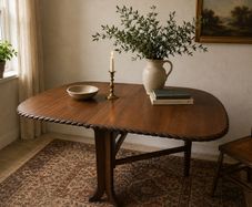 Vintage Mahogany Drop-Leaf Dining Table