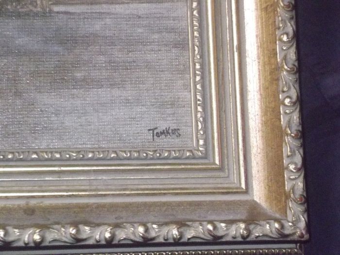 a irish oil painting on board framed by edward tomkus