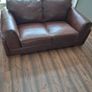3+2 seater brown leather couch. Nice condition. Image 2