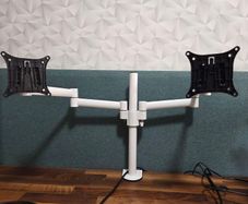 Heavy duty dual monitor arms