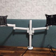 Heavy duty dual monitor arms