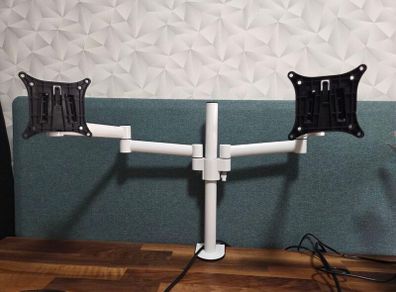 Heavy duty dual monitor arms